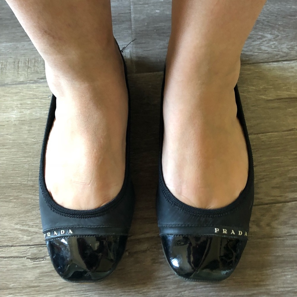 Prada Black Flats